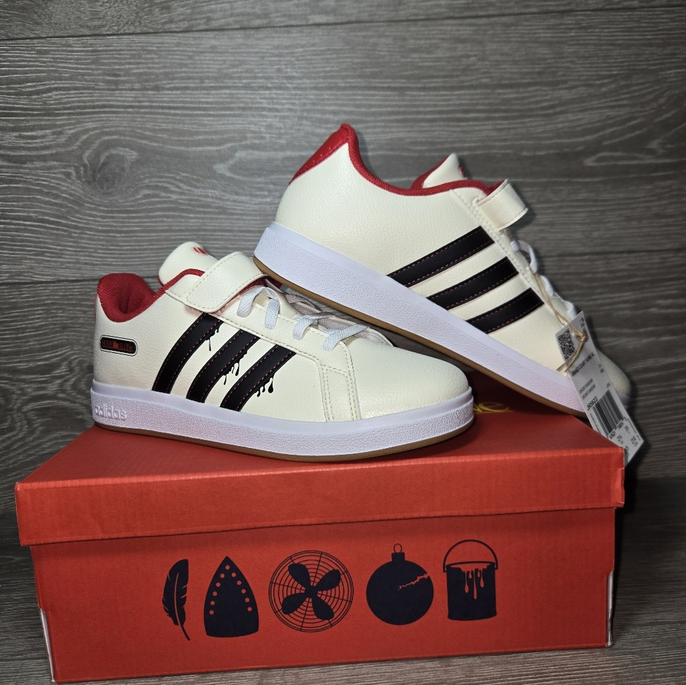 Adidas X Home Alone Grand Court Kids Shoes Brand New With Box Rare JR5622